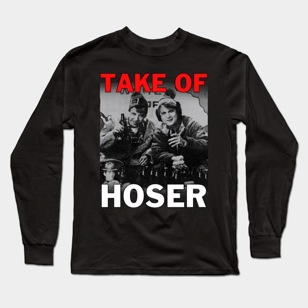 Take Off Hoser Halftone Long Sleeve T-Shirt by Resdis Materials